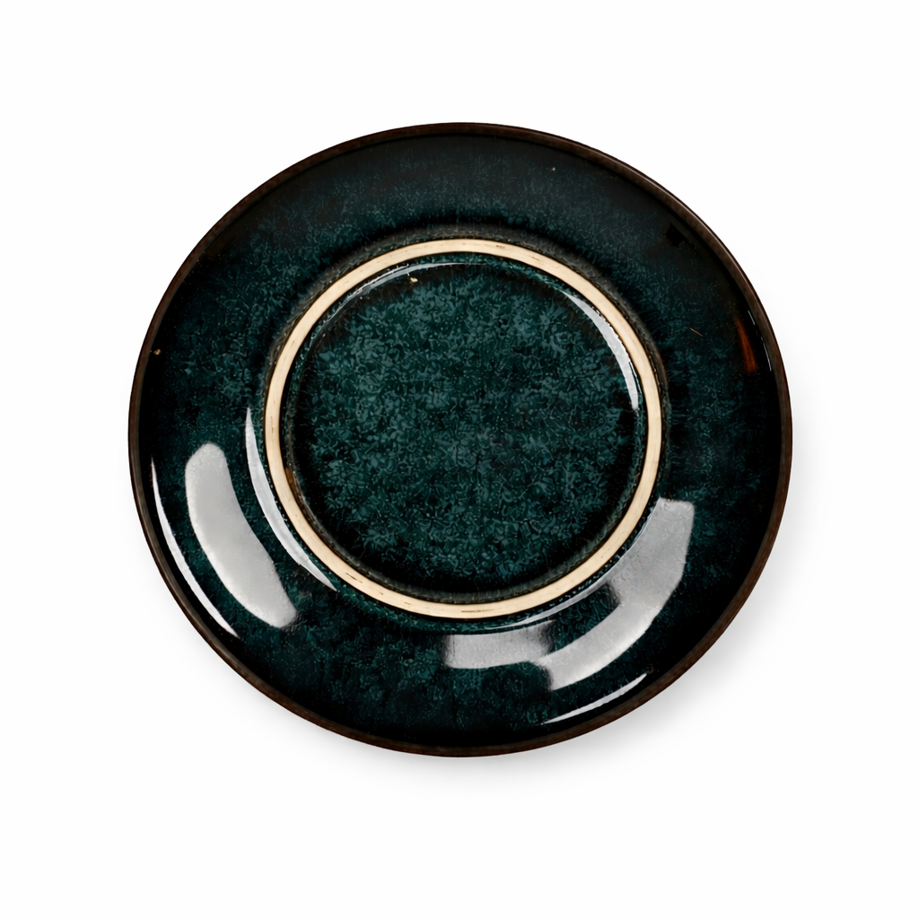 Teal Glazed Speckled Ceramic Side Plate