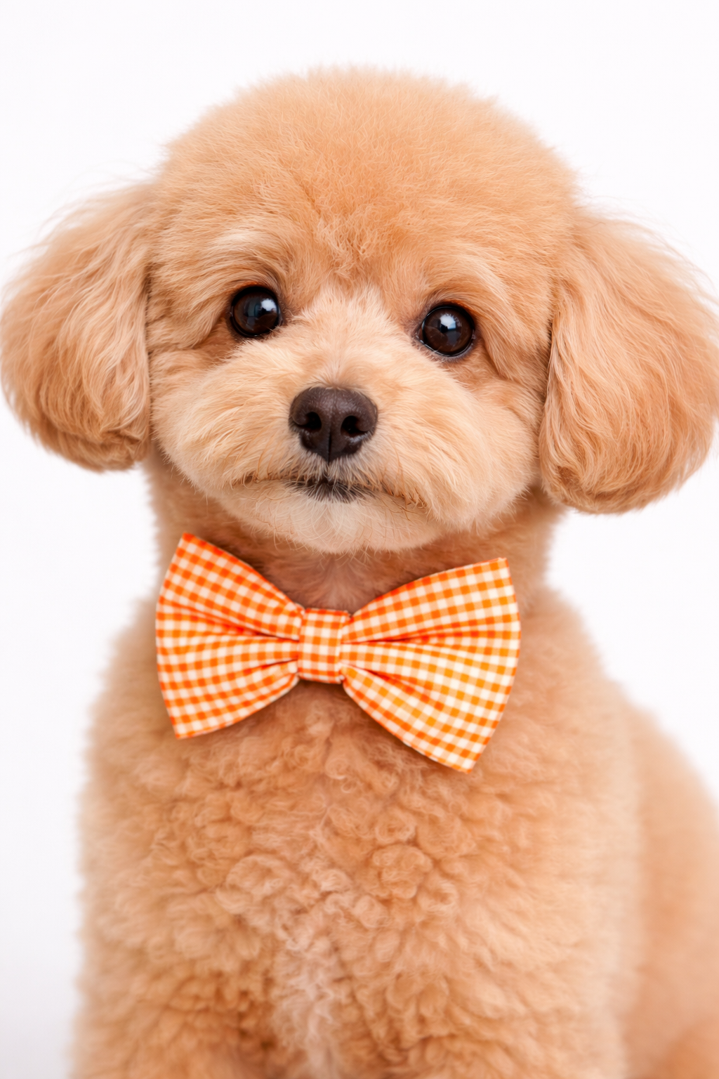 Dog Bow Orange Gingham (Small)