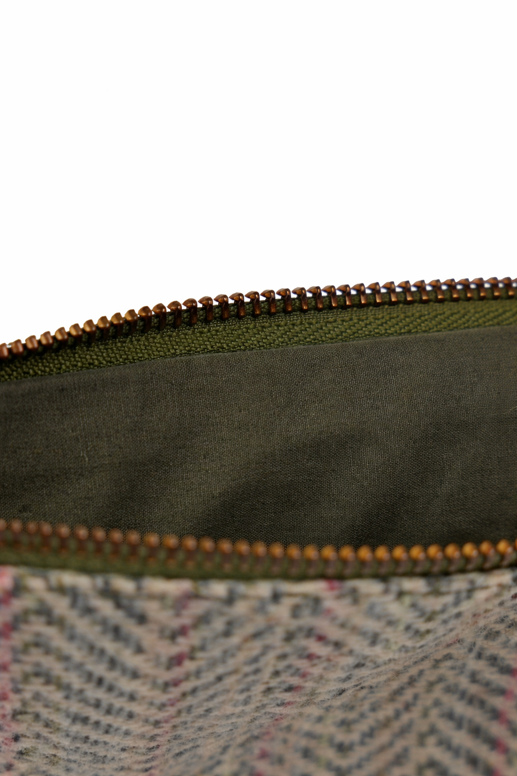 Brown Tweed Leather Pouch