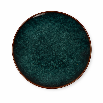 Teal Glazed Speckled Ceramic Side Plate