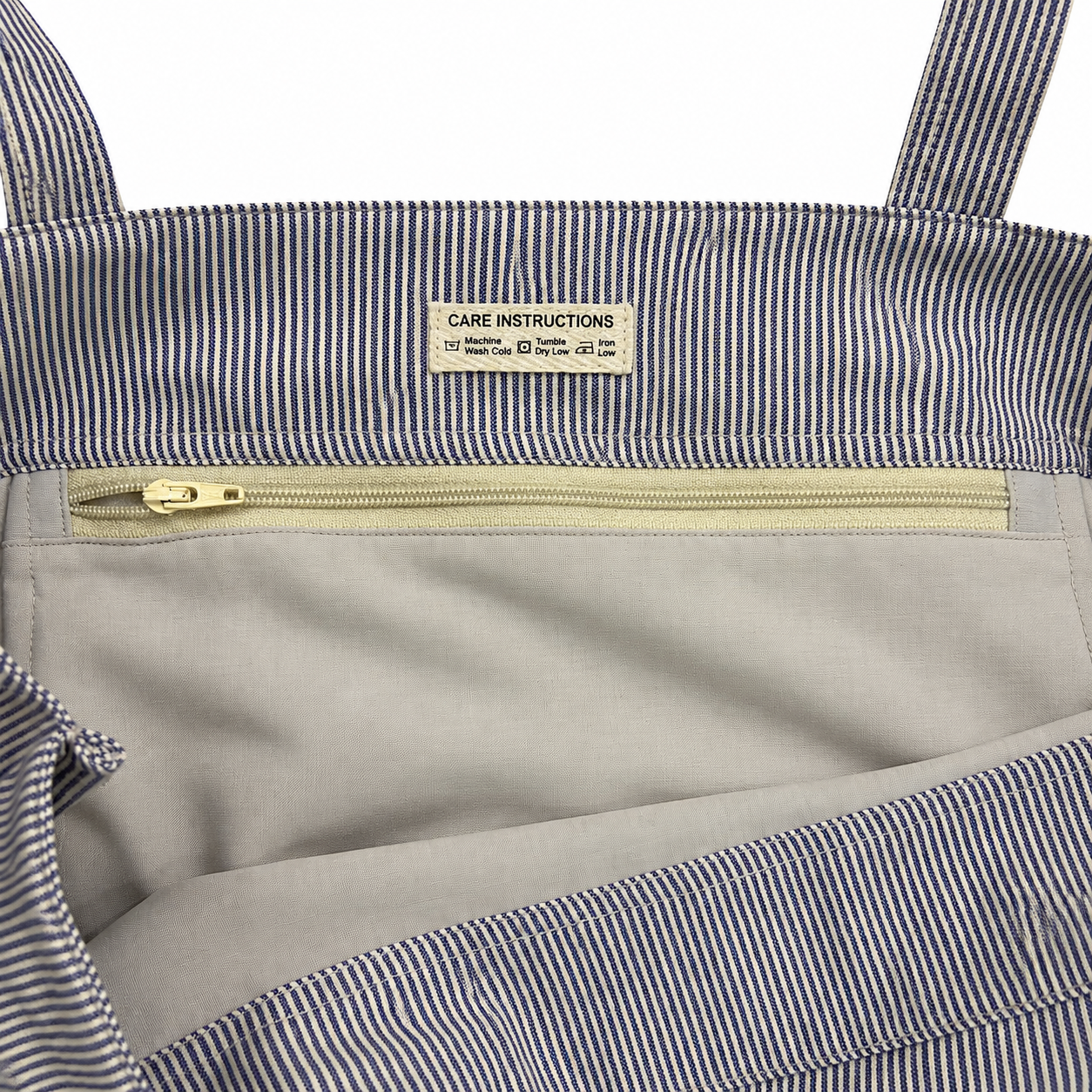 Everyday Striped Tote Bag (Grey)