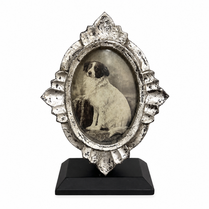 Ornate Vintage-Style Small Silver Picture Frame