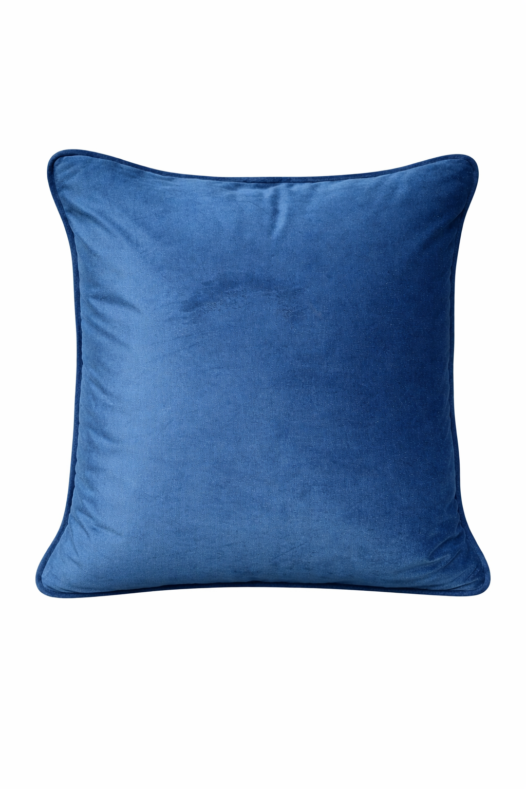 Velvet cushion in Blue and White