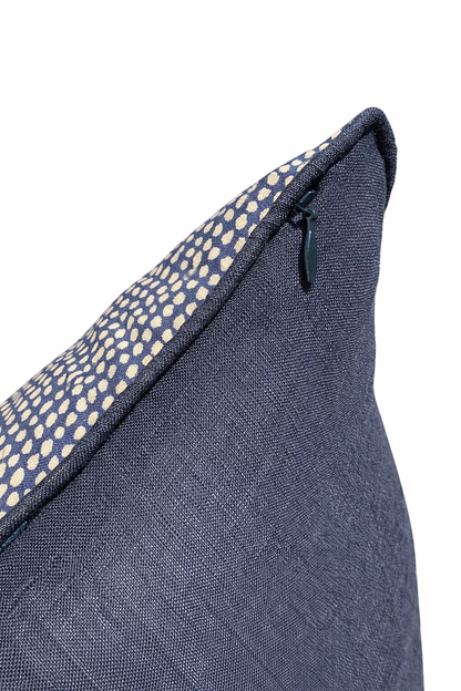 Blue Linen Cushion Cover