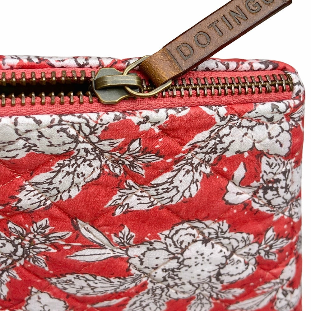 Coral Bloom Quilted iPad Sleeve