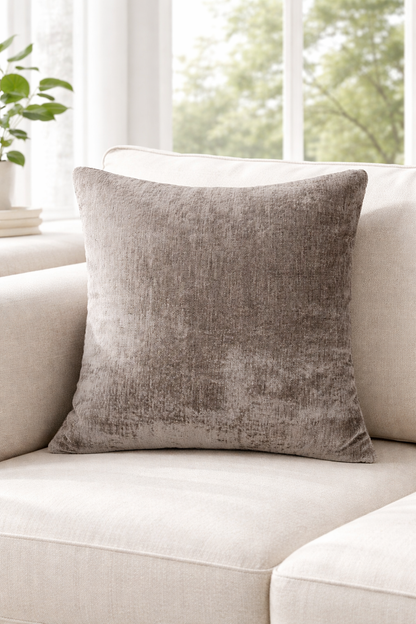 Earthtone plush cushion