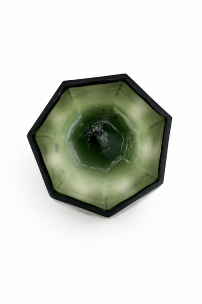 Olive prism vase