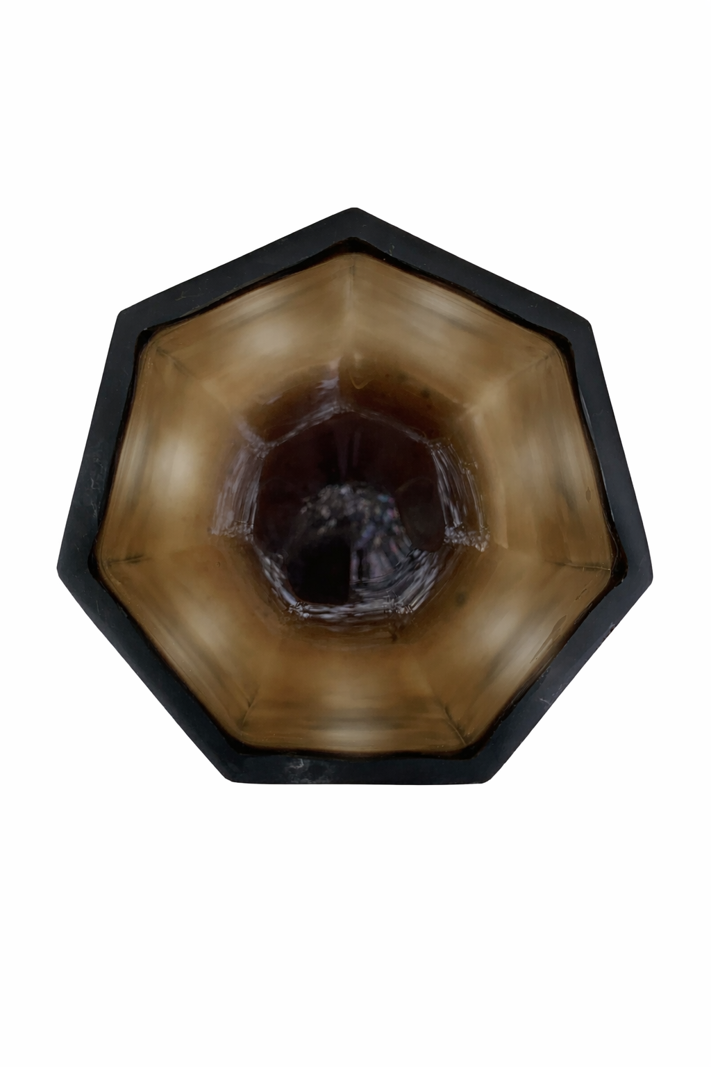 Amber Glass Flower Vase