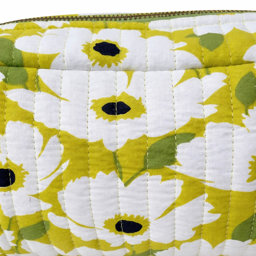 Daffodil quilted pouch