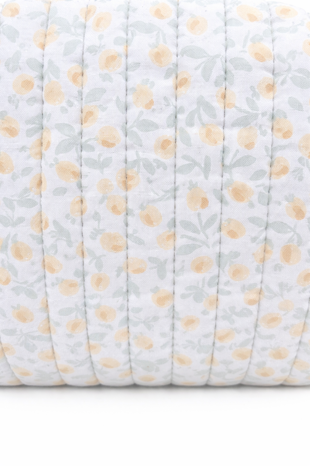 Soft floral quilted pouch