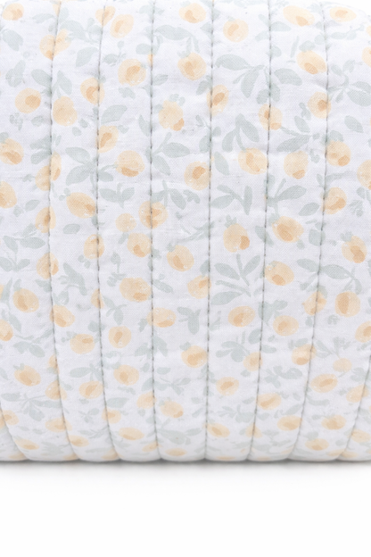 Soft floral quilted pouch