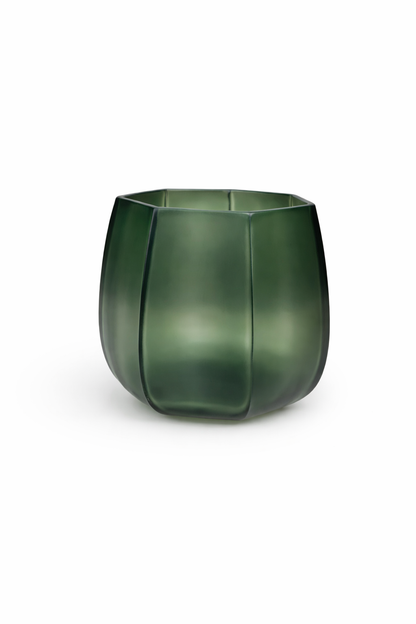 Olive prism vase
