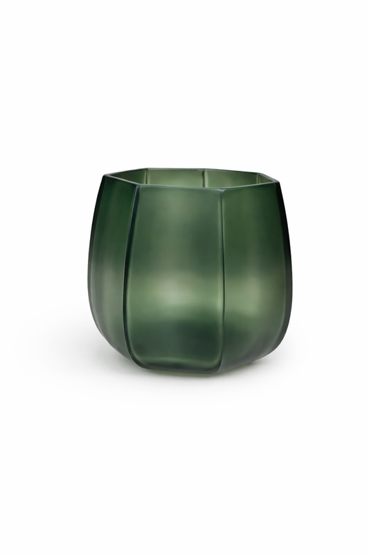 Olive prism vase