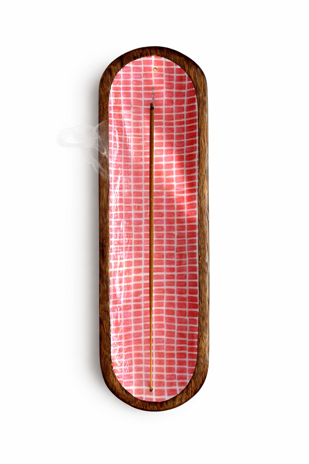 Weave wooden incense tray