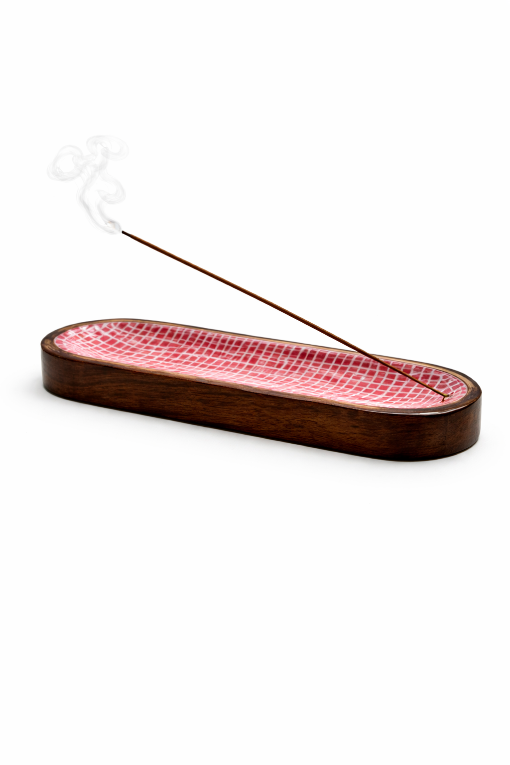 Weave wooden incense tray