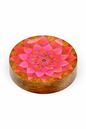 Lotus bloom handcrafted incense holder disc