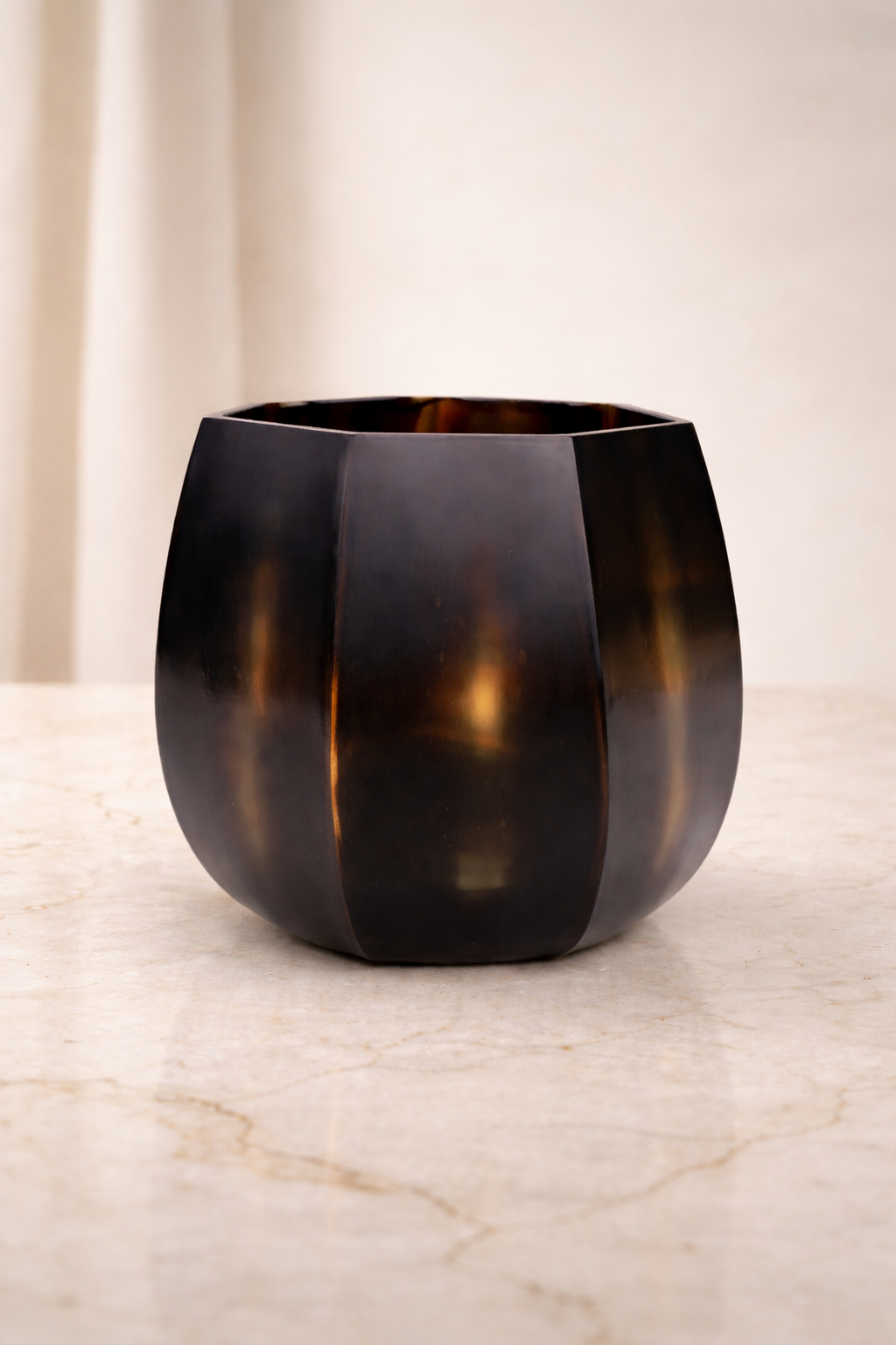 Brown Prism Vase