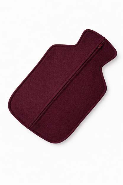 Deep Burgundy Hot Water Bottle Cover