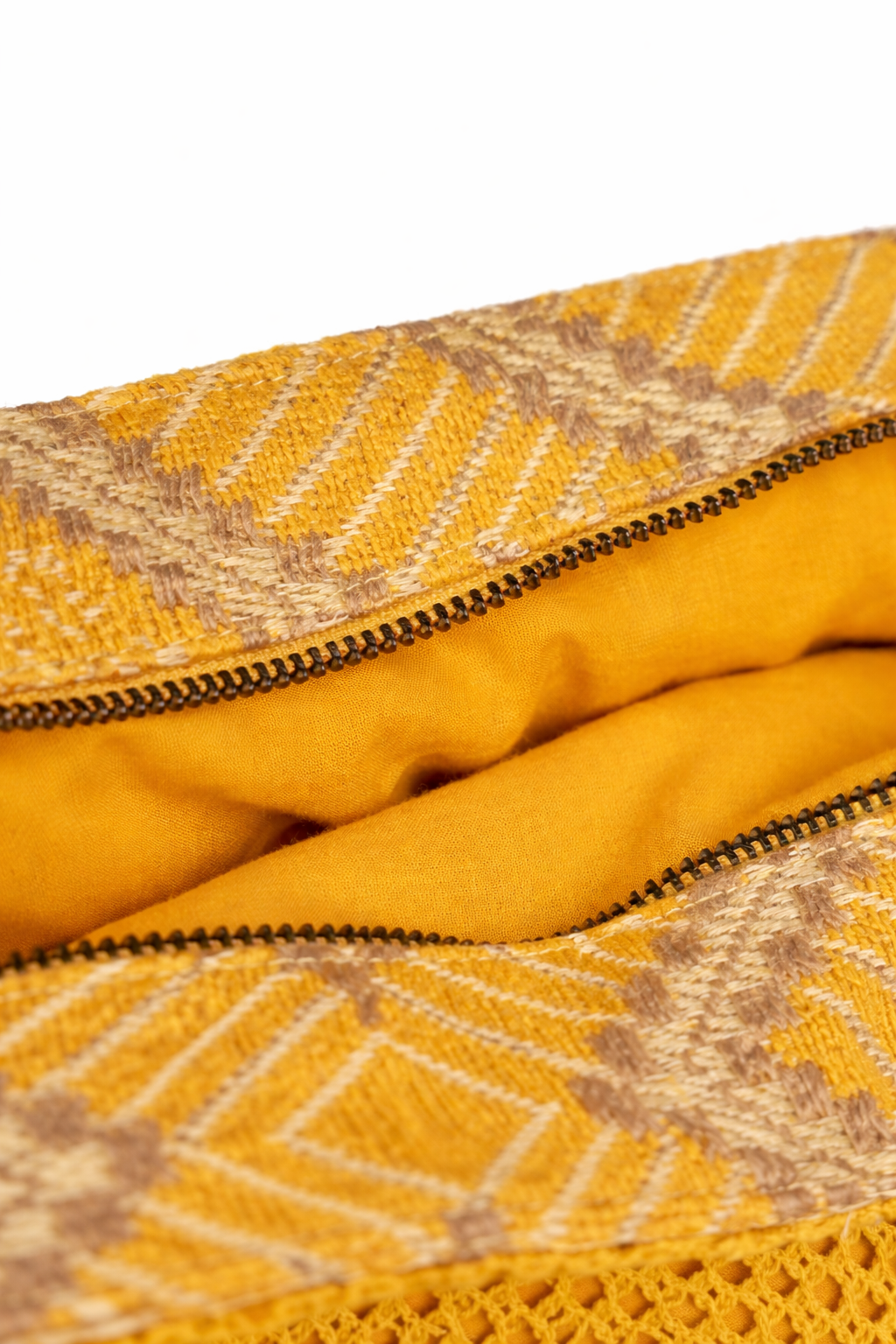 Mustard Mesh Oversized Tote