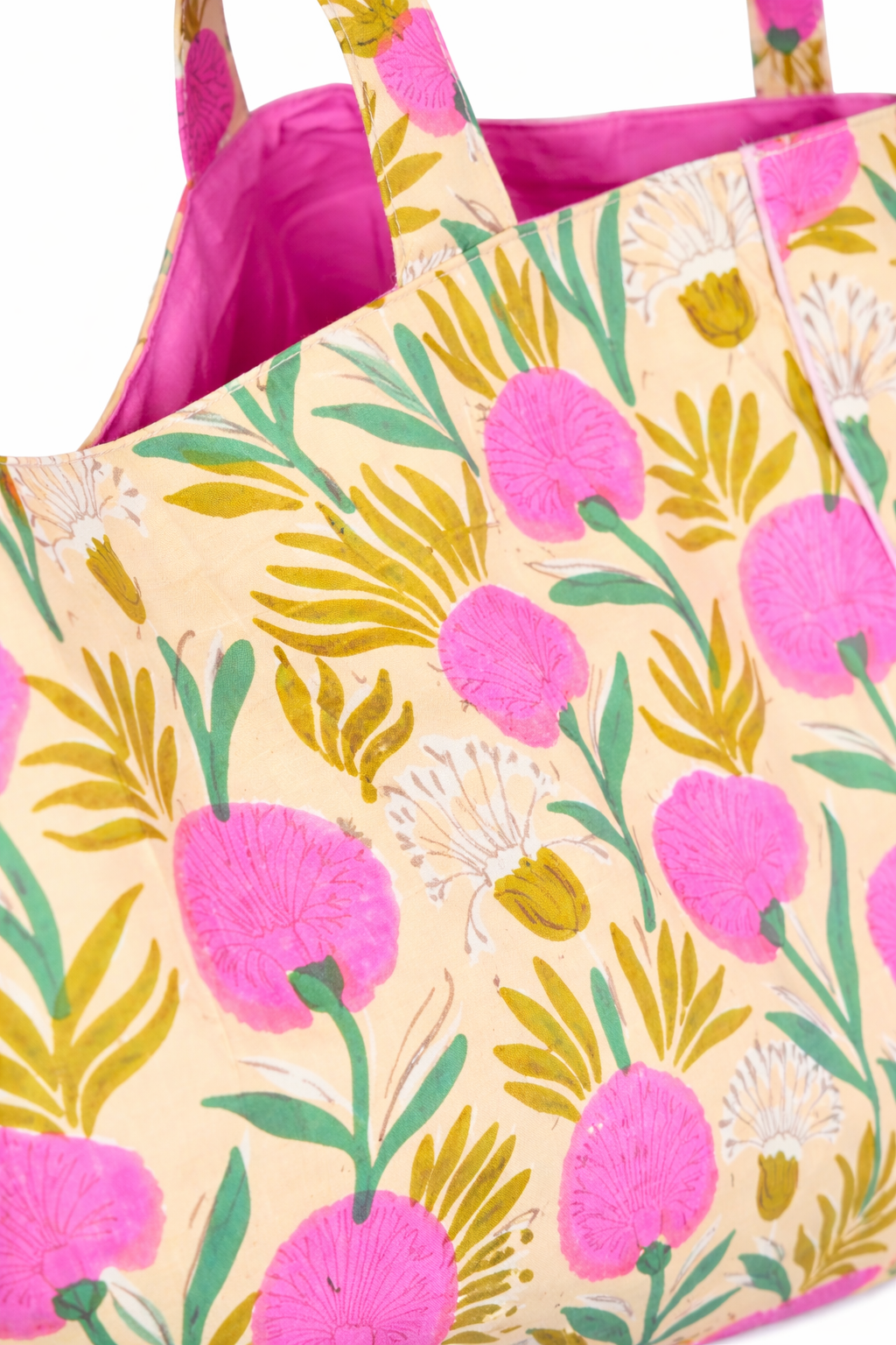Pink Large fabric Tote Bag