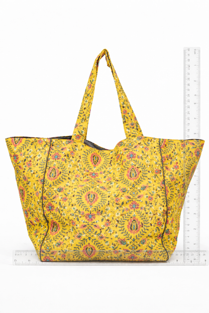 Yellow Large fabric Tote Bag