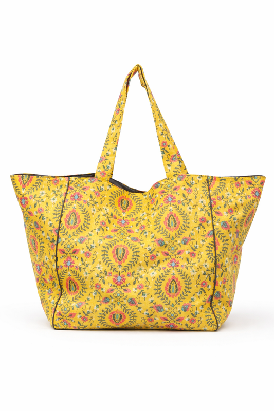 Yellow Large fabric Tote Bag