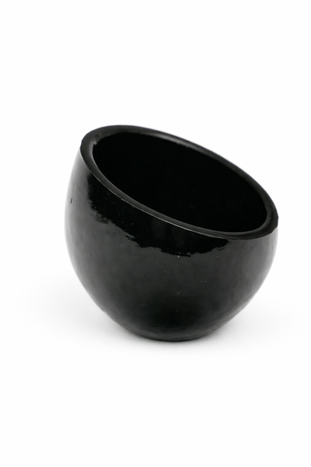 Midnight Black Angled Key Pot