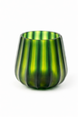 Emerald Fluted Glass Flower Vase