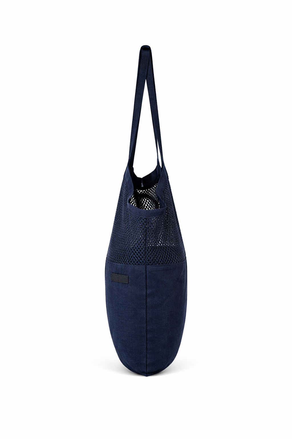Linen Mesh Tote Bag Blue
