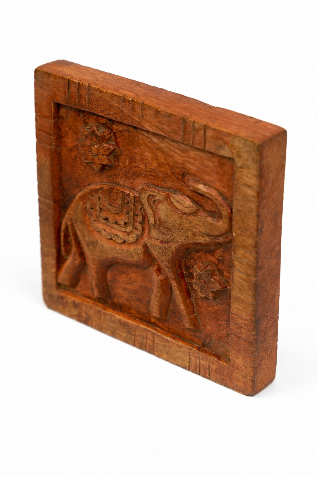 Antique Elephant Wood Plaque(small)