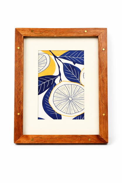 Artisan Hand Etched Wooden Frame