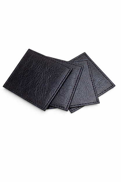 Handmade Navy Blue Coasters with Cover Box