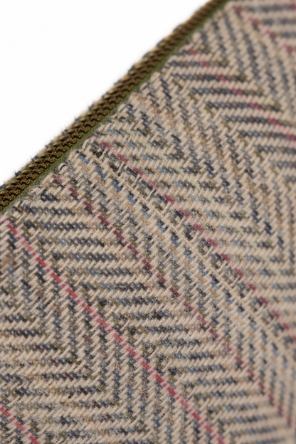 Brown Tweed Leather Pouch