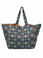 Blue Large fabric Tote Bag