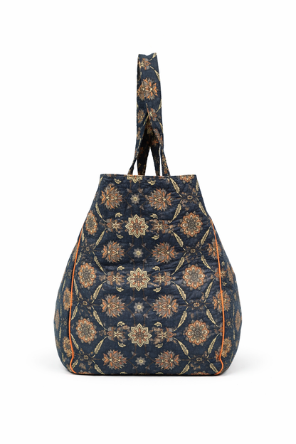 Blue Large fabric Tote Bag