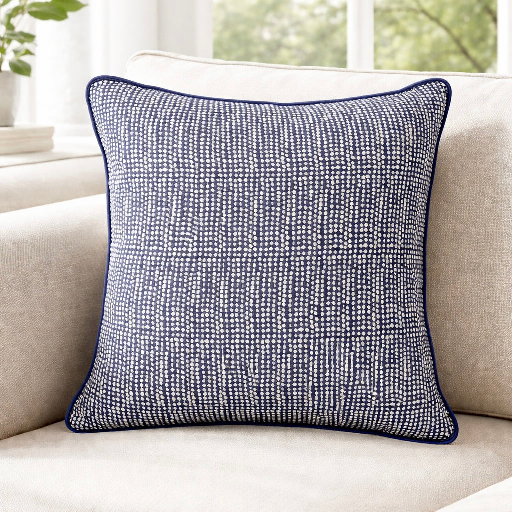 Blue Linen Cushion Cover