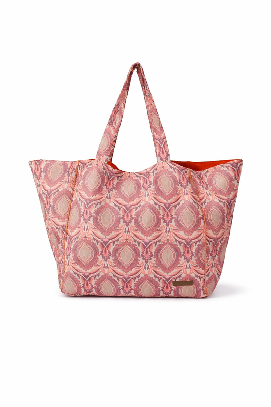 Peach Large fabric Tote Bag