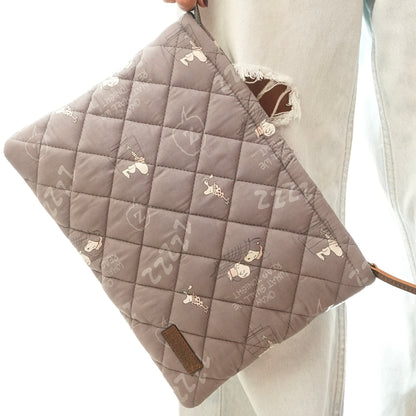 Steel Grey Quilted Ipad Sleeve