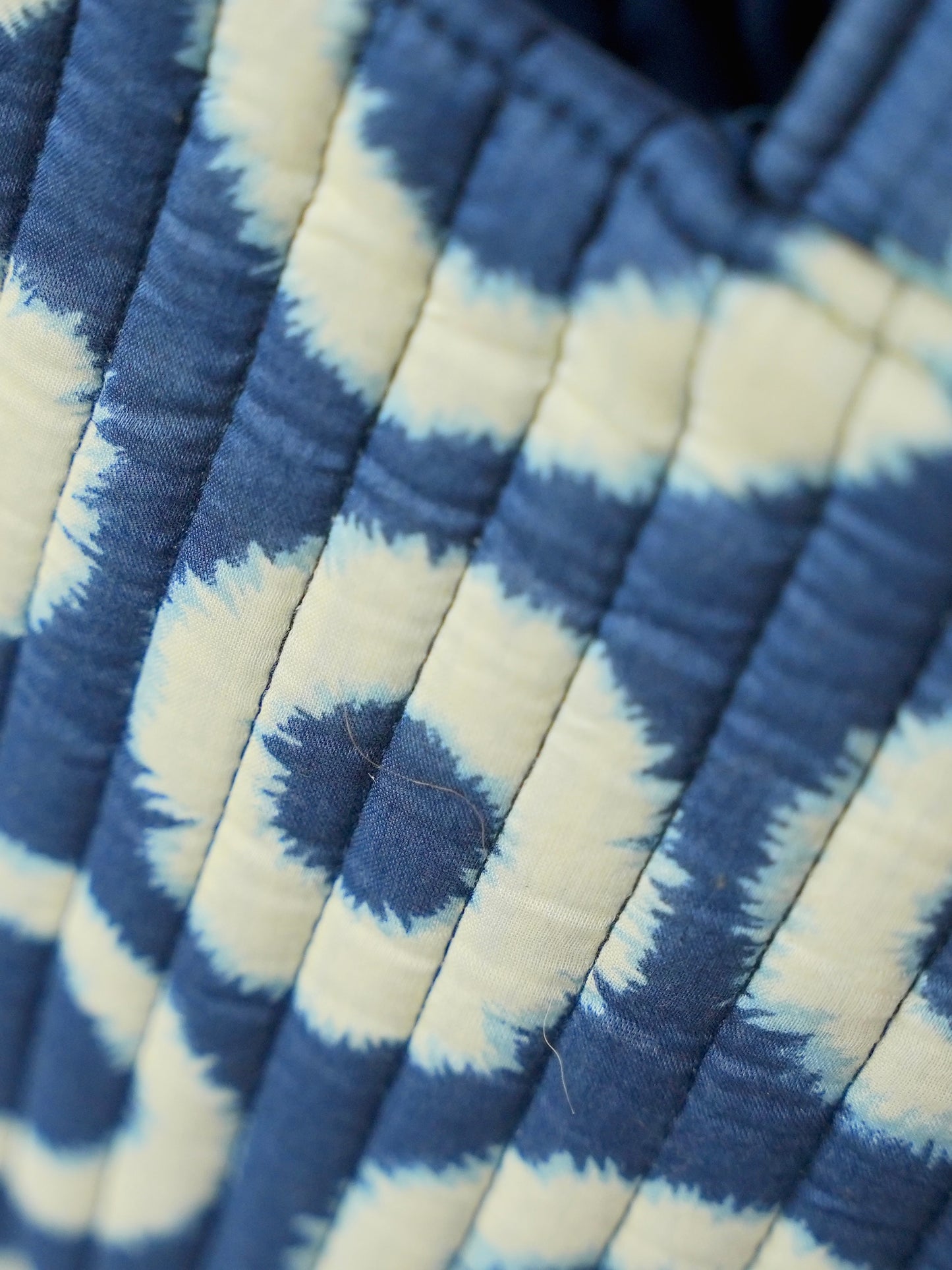 Indigo Orbit Quilted Tote