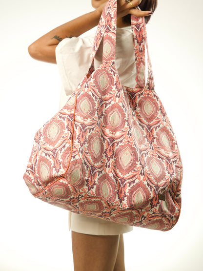 Peach Large fabric Tote Bag
