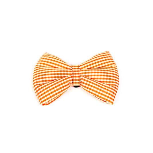 Dog Bow Orange Gingham (Small)