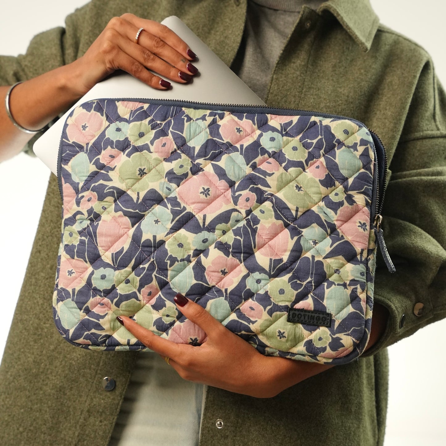 Soft Petal Quilted Laptop Sleeve