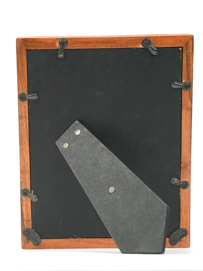 Artisan Hand Etched Wooden Frame