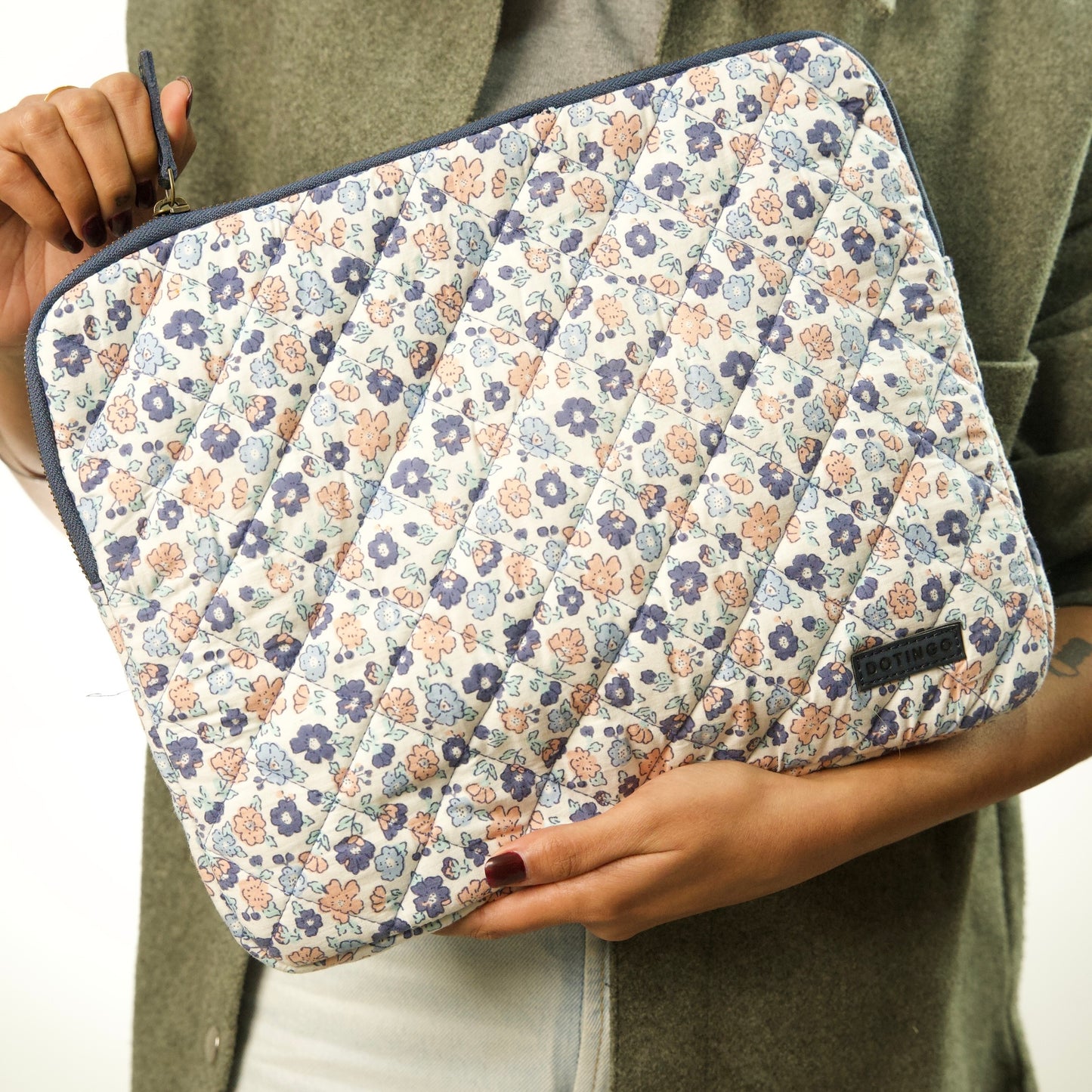 Blossom Breeze Quilted laptop Sleeve
