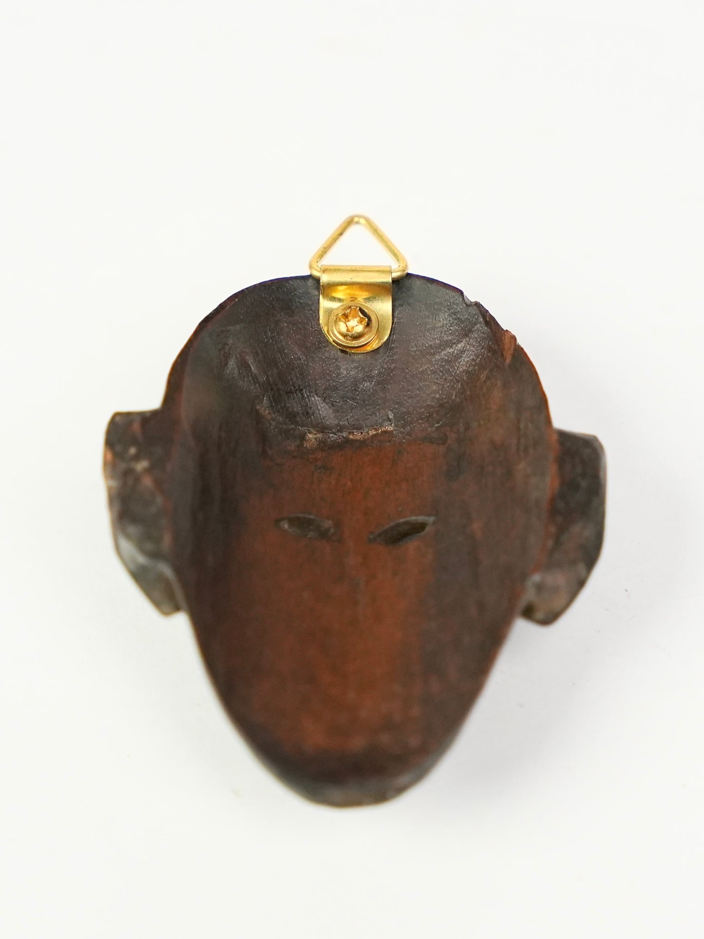 Miniature Hand Carved  Primitive Wall Mask (long Chin)