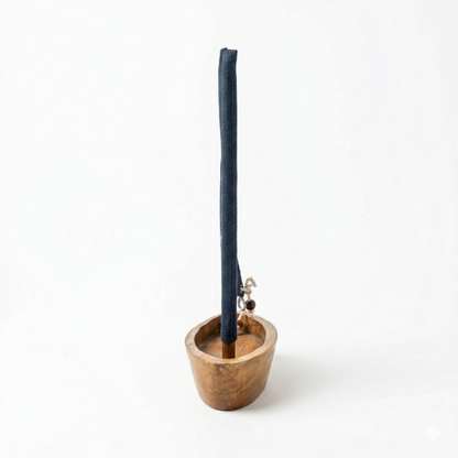 Feng Shui sailing boat (linen blue)
