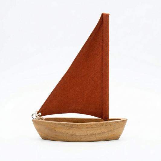 Feng Shui sailing boat (orange rust)