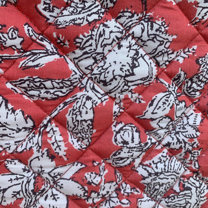 Coral Bloom Quilted iPad Sleeve