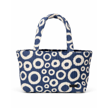 Indigo Orbit Quilted Tote