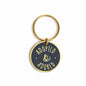 Adopted and Adored Pet Collar Charm-Dark Blue & Gold Enamel Medallion